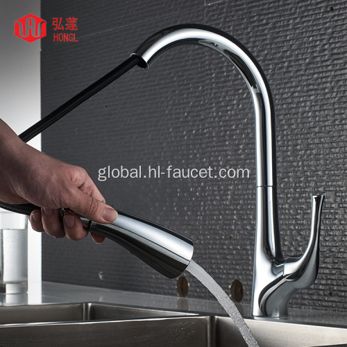 Pull Out Kitchen Taps Brass faucet pull-down kitchen sink faucet Factory